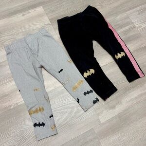✨$8 CLEAR-OUT✨ Set of 2 Batman Toddler Girls Sparkle Glitter Leggings Pants